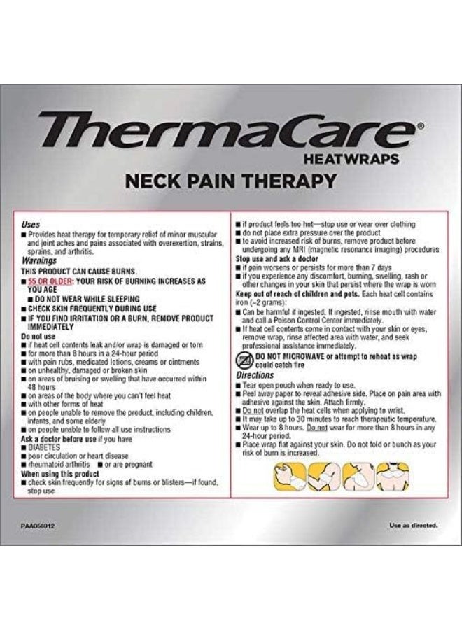 ThermaCare Heat Wraps for Neck & Shoulder Pain Relief, Portable Adhesive Heating Pads with 16-Hour Therapeutic Heat, Drug-Free Muscle & Joint Soothing Patches, Large, (Pack of 9) - Image 2